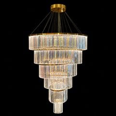 Đèn chùm thông tầng – sảnh phale thiết kế hiện đại hình trụ tròn DTT-170