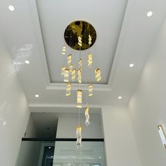 Đèn chùm thông tầng - sảnh phale xoắn thiết kế hiện đại DTT-162