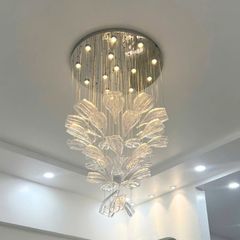 Đèn chùm thông tầng - sảnh thiết kế hiện đại hình lá DTT-155