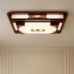 Đèn cổ điển, khung gỗ, mặt mika nghệ thuật OCD-046