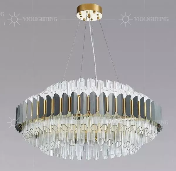 Đèn chùm phale, thiết kế kiểu tròn, ống thủy tinh cao cấp DC-126