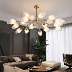 Đèn gắn trần sáng tạo, chao kiểu tinh thể băng DT-74