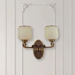 Đèn gắn tường cổ điển, chao thủy tinh đục VCD-462