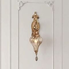 Đèn gắn tường cổ điển, chao thủy tinh thiết kế nghệ thuật VCD-454