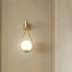 Đèn gắn tường decor, chao thủy tinh phối kim loại nghệ thuật VDC-587