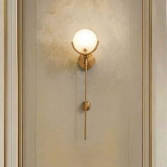 Đèn gắn tường decor,khung kim loại phối đá cẩm thạch cao cấp VDC-599