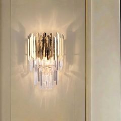 Đèn gắn tường Decor,Phale phối kim loại si vàng đồng cao cấp VDC-558