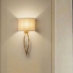 Đèn gắn tường decor, thiết kế chao vải phối kim loại cao cấp VDC-610