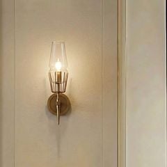 Đèn gắn tường Decor, chao thủy tinh phối kim loại nghệ thuật VDC-608