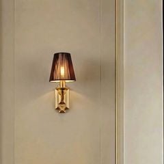 Đèn gắn tường nghệ thuật, khung kim loại, chao vải  VDC-577