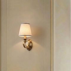Đèn gắn tường nghệ thuật, khung kim loại, chao vải  VDC-579