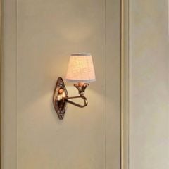 Đèn gắn tường nghệ thuật, khung kim loại, chao vải  VDC-580