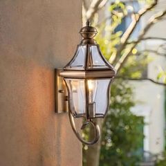Đèn gắn tường ngoài trời, kim loại đồng phối kính trong VD-124