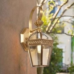Đèn gắn tường ngoài trời, kim loại đồng phối kính trong VD-137