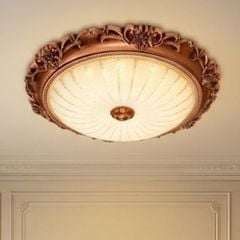 Đèn ốp trần cổ điển giá rẻ, mặt thủy tinh nghệ thuật OCD-082