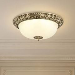 Đèn ốp trần cổ điển, mặt thủy tinh nghệ thuật OCD-040