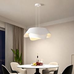 Đèn thả bàn ăn hiện đại dạng cánh hoa uốn lượn màu trắng TDC-2273