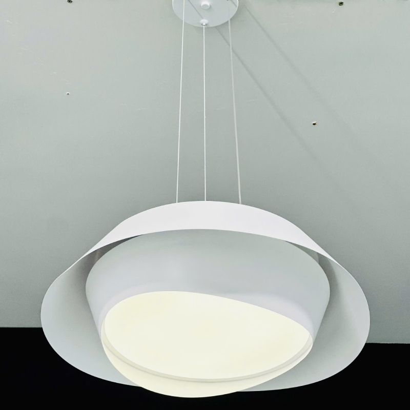 Đèn thả bàn ăn hiện đại dạng cánh hoa uốn lượn màu trắng TDC-2273