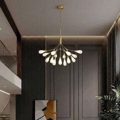 Đèn chùm hiện đại - Hera lá thủy tinh cao cấp TDC-244