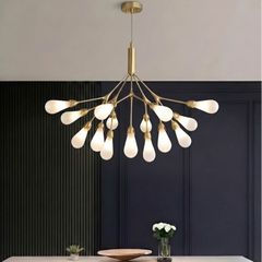 Đèn chùm hiện đại - Hera lá thủy tinh cao cấp TDC-244