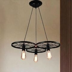 Đèn thả decor - thiết kế 3 bánh xe kim loại giá rẻ  TDC-59