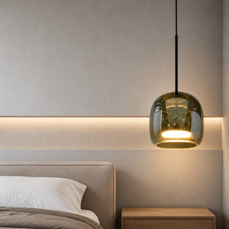 Đèn thả Decor – Thiết kế chao thủy tinh khói hiện đại TDC-365