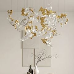 Đèn thả Decor - Thiết kế hiện đại thủy tinh hình chiếc lá TDC-2280
