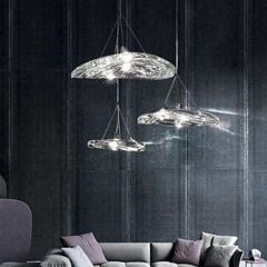 Đèn thả Decor - Thiết kế hiện đại thủy tinh hình lá mảnh TDC-2277