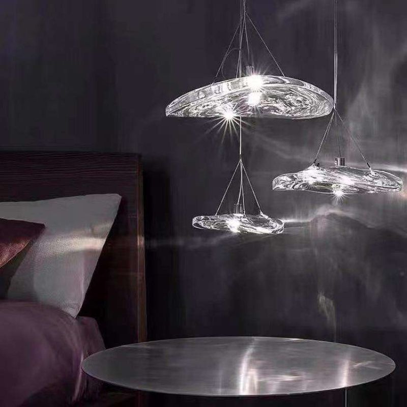 Đèn thả Decor - Thiết kế hiện đại thủy tinh hình lá mảnh TDC-2277