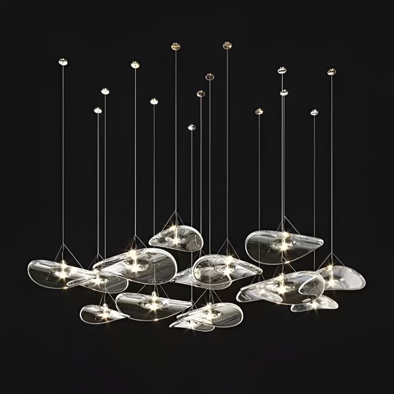 Đèn thả Decor - Thiết kế hiện đại thủy tinh hình lá mảnh TDC-2277