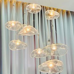 Đèn thả Decor - Thiết kế hiện đại thủy tinh hình lá mảnh TDC-2277