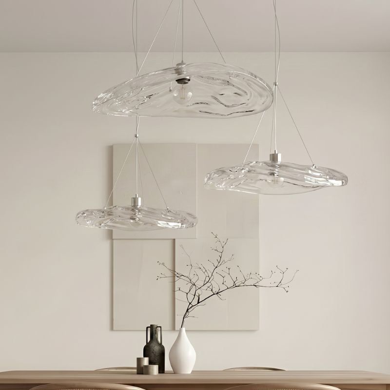 Đèn thả Decor - Thiết kế hiện đại thủy tinh hình lá mảnh TDC-2277