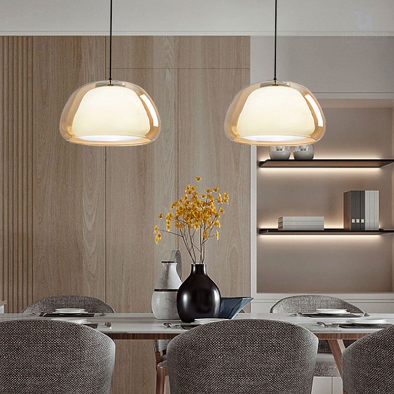 Đèn thả Decor - Thiết kế hiện đại thủy tinh phối hai lớp TDC-2265