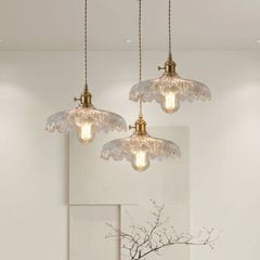 Đèn thả Decor - Thiết kế hiện đại thủy tinh vân lá TDC-2266