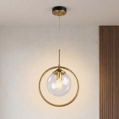 Đèn thả decor - thiết kế khung kim loại phối chao tinh nghệ thuật TDC-86