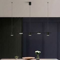 Đèn thả decor - thiết kế kiểu ngang-màu đen 5 bóng LED TDC-178D