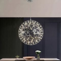 Đèn thả decor - thiết kế quả cầu tuyết màu Inox TDC-95