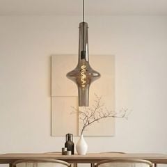 Đèn thả decor - thủy tinh khói, thiết kế dạng ống TDC-706