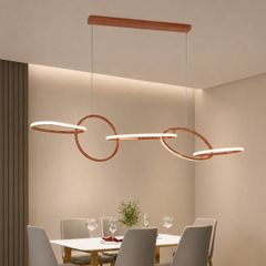 Đèn thả hiện đại 5 vòng inox xi hồng DT-12