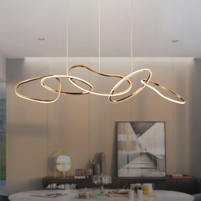 Đèn thả hiện đại -  thiết kế 5 vòng đen xen cao cấp DT-22