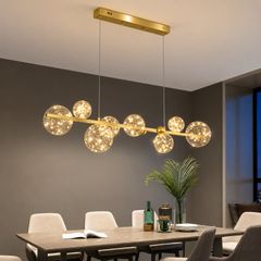 Đèn thả hiện đại - thiết kế thả ngang, chao thủy tinh DT-25