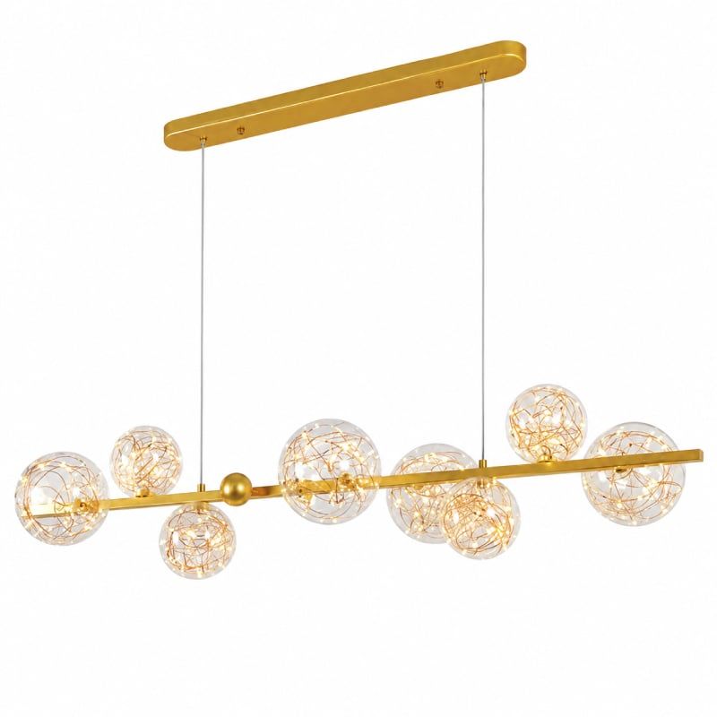 Đèn thả hiện đại - thiết kế thả ngang, chao thủy tinh DT-25