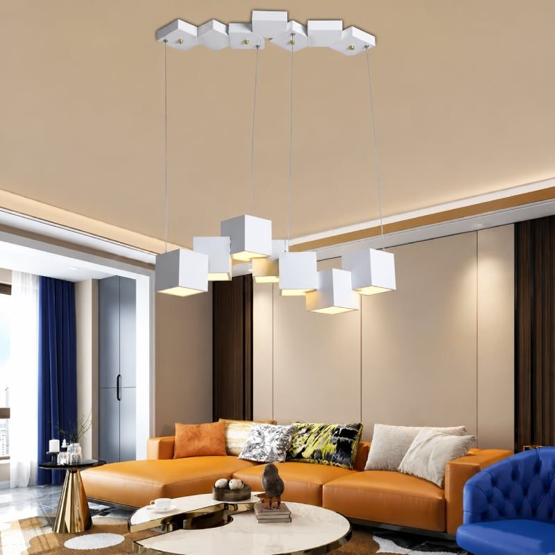 Đèn thả hiện đại - thiết kế thả ngang, khối lập phương sáng tạo DT-21