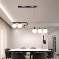 Đèn thả hiện đại - thiết kế thả ngang, quả cầu thủy tinh đục DT-24