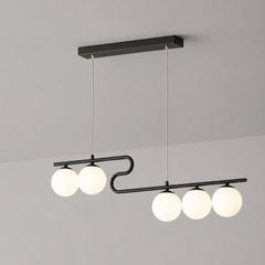 Đèn thả hiện đại - thiết kế thả ngang, quả cầu thủy tinh đục DT-24
