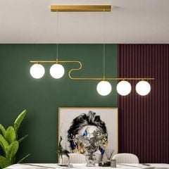 Đèn thả hiện đại - thiết kế thả ngang, quả cầu thủy tinh đục DT-31