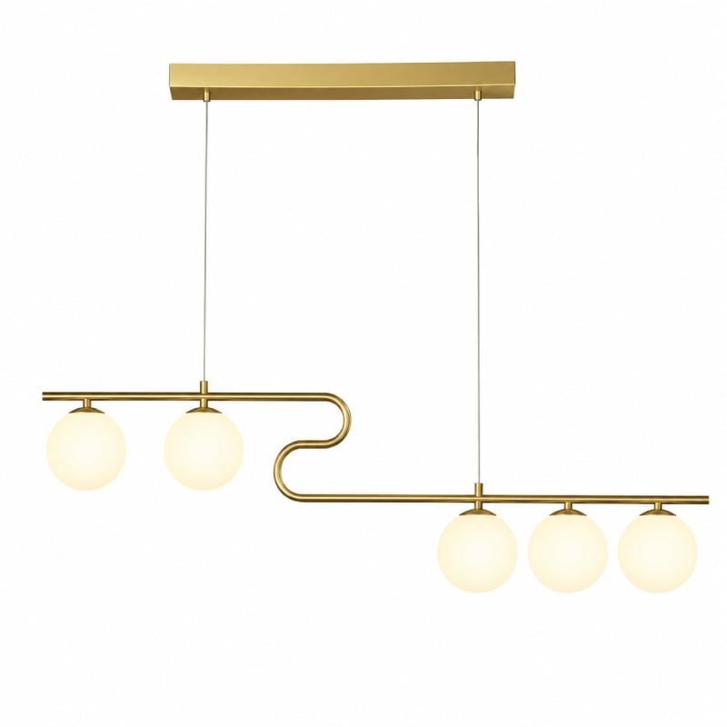 Đèn thả hiện đại - thiết kế thả ngang, quả cầu thủy tinh đục DT-31