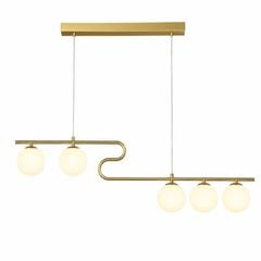 Đèn thả hiện đại - thiết kế thả ngang, quả cầu thủy tinh đục DT-31