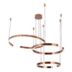Đèn thả hiện đại thiết kế vòng khuyết inox si hồng cao cấp DT-14