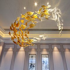 Đèn thả lá xoài thủy tinh nghệ thuật DTK-06